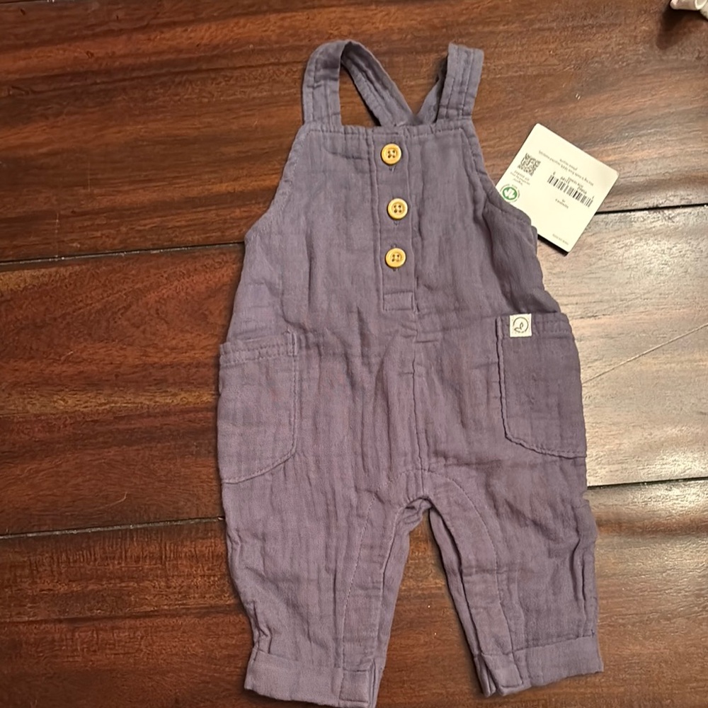 NWT Organic Little Planet by Carter’s Kids Overalls in Blue for Newborns (0m)